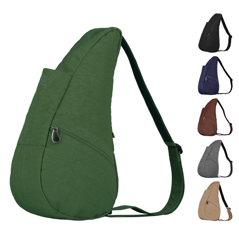 17" Nylon Crossbody Sling Healthy Back Bag Evergreen XD
